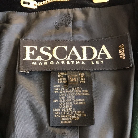 𝅺vintage Escada by Margaretha Ley Short Waist Jacket EU 34 - Picture 7 of 13